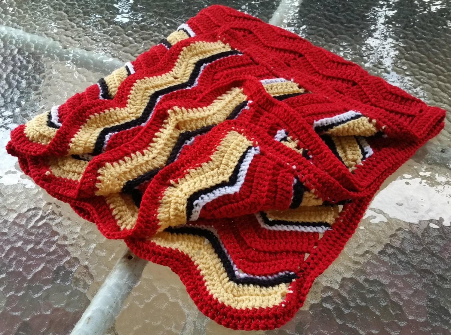 49ers baby49ers decor crochet baby blanket by GrammysCustomCrochet