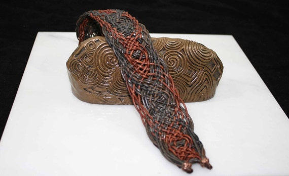 Celtic leather in grays and browns