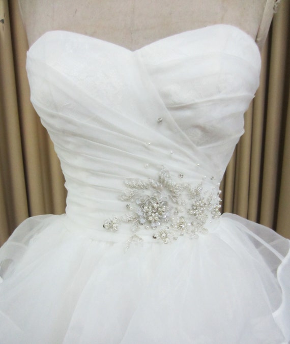 Layered Ruffled Organza with Horsehair Braid by IDoCoutureBridal