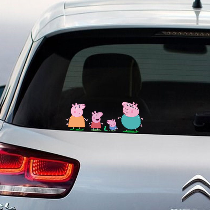 Peppa Pig Gang Full Colour Vinyl Decal Window Sticker Car