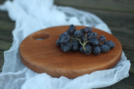 Solid Cherry Circle Cutting Board | Serving Board