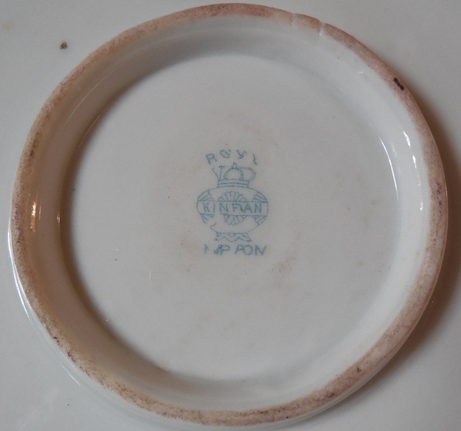 Royal Kinran Nippon 6 3/4 Floral Painted Trivet Vintage