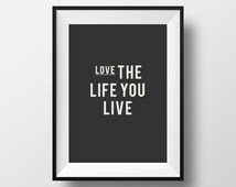 Popular items for life quote poster on Etsy