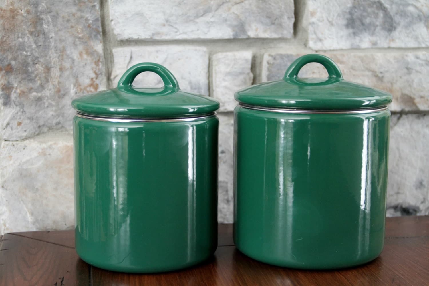 light green kitchen canisters