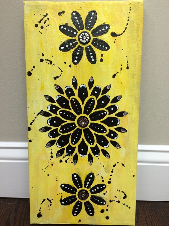 Items similar to Fashionista Art Decor, yellow and black art decor