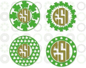 St Patricks Day svg, Shamrock svg. SVG DXF and Eps format, cut files for Silhouette Studio and Cricut Design Space.