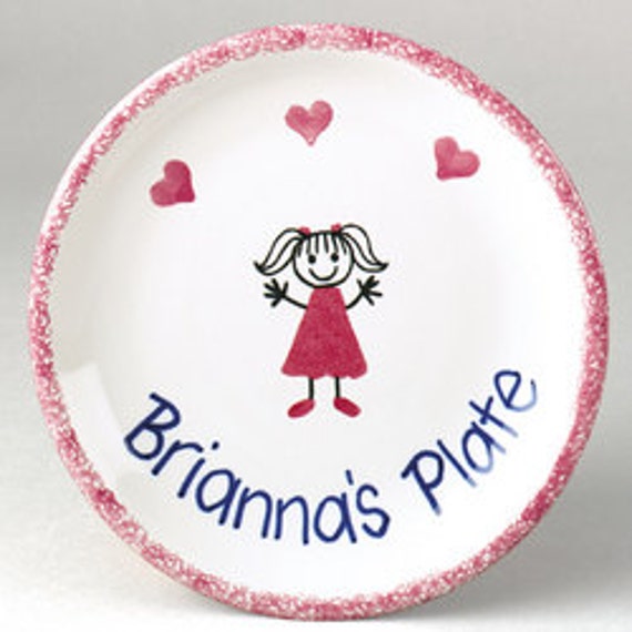 Child's Personalized Plate by MariahopeART on Etsy