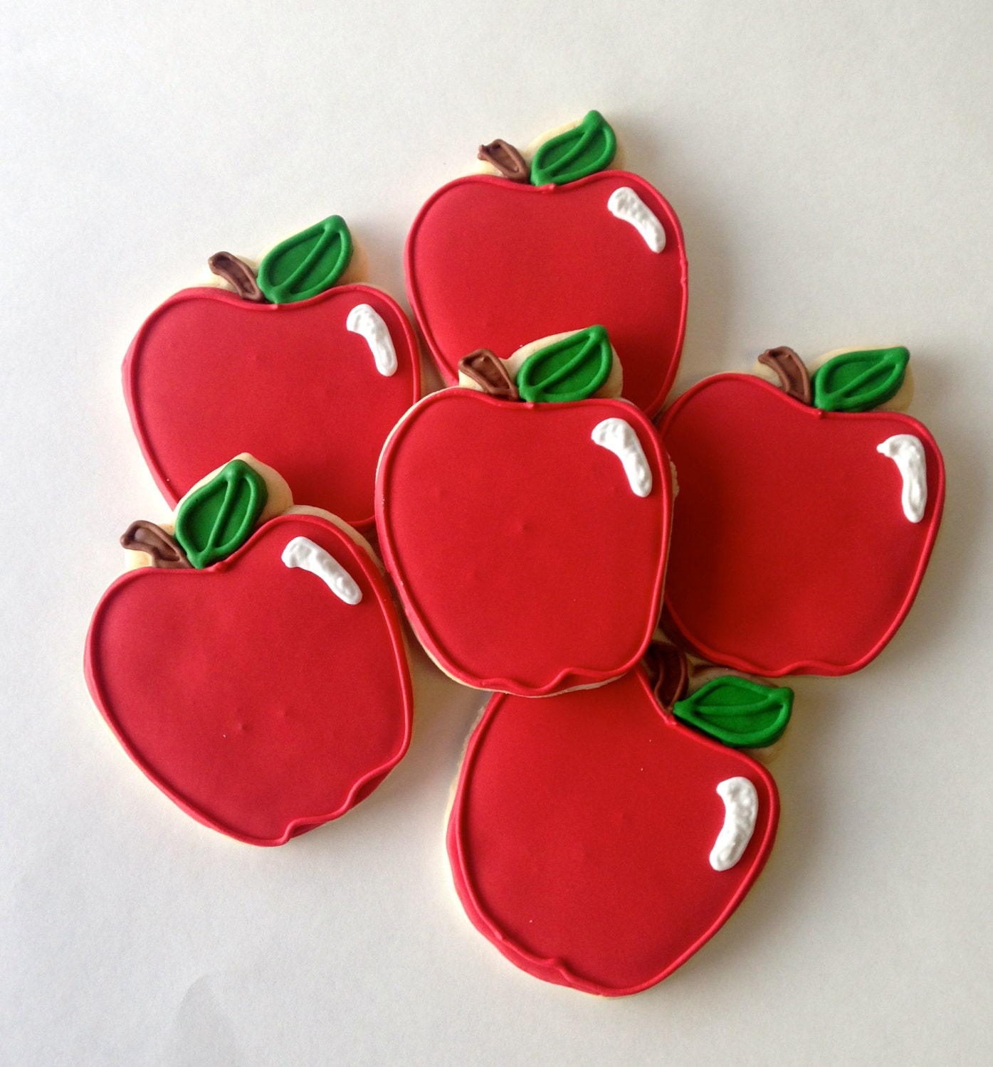 Apple Sugar Cookies one dozen teacher gift snow white theme