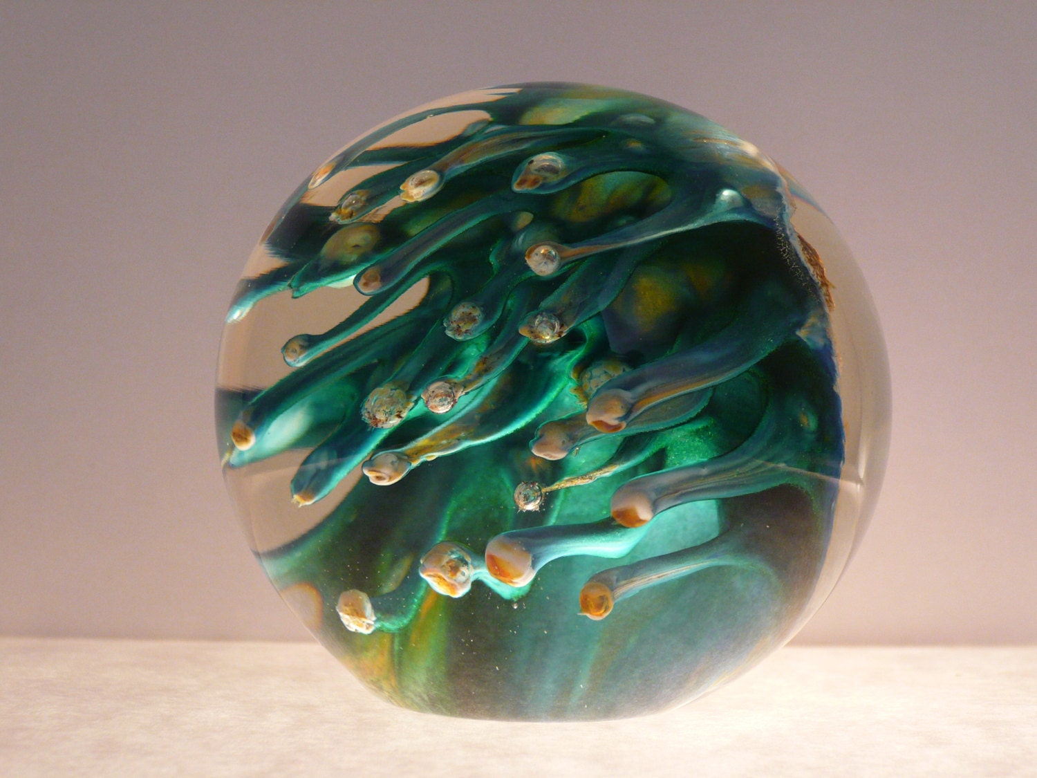 Hand Blown Glass Paperweight by Mark Wagar Glass