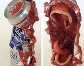 Zombie, zombie art, zombie sculpture, art, sculpture, pabst blue ribbon art, custom, custom art, Zombie style pbr can "Pabst Goo Ribbon"
