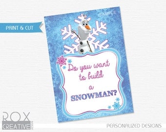 Frozen Do you want to build a Snowman Digital Design 5 x 7