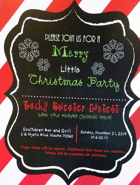 Items similar to Christmas Party Invitation on Etsy