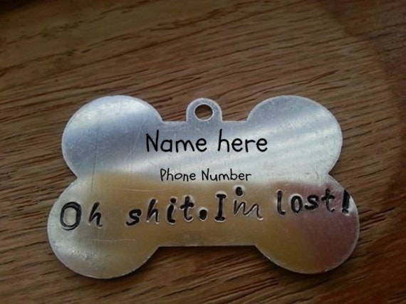 Funny Dog Tag with Name and Number