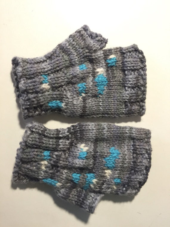 Pair of Diamond Ore Minecraft Fingerless Gloves