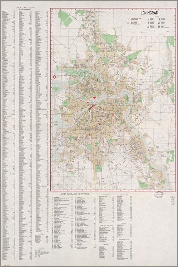 Карта ленинграда 1956