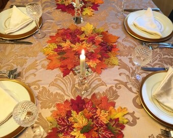 Harvest Leaf Centerpiece / Table Runner / Thanksgiving Decoration / Leaf Placemats / Leaf Table Decoration / Autum Decoration