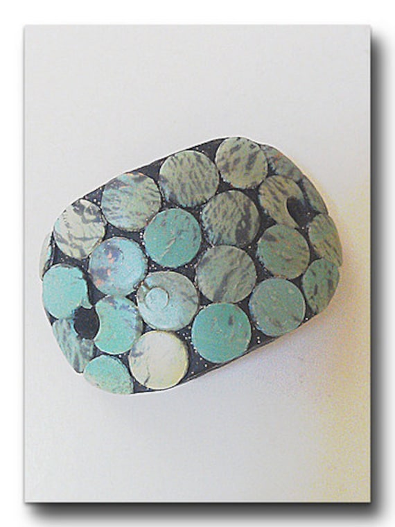 Rustic Polymer Clay Faux Stone Turquoise by OutOfTimeDesignBeads