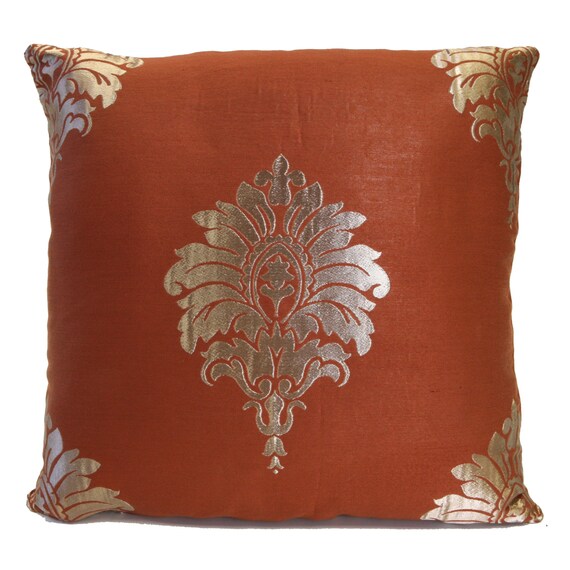 Cinnamon Rust Pillow Throw Pillow Cover Decorative Pillow