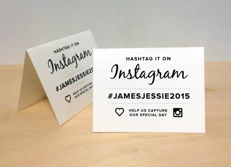Wedding Hashtag Card Template instagram wedding hashtag tent card by rockpaperunicornco Wedding Hashtag Card Template instagram wedding hashtag tent card by rockpaperunicornco