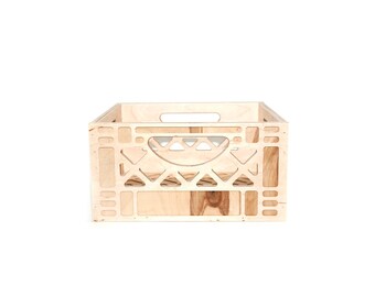 Vintage Inspired Milk Crate // Wooden Milk Crate 'Short-Stack' // Replica Milk Crate
