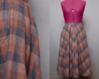 Pendleton Skirt Junior’s Plaid Vintage Wool Long Skirt Made in USA Child Size Extra Small Young Pendleton Modest Classic