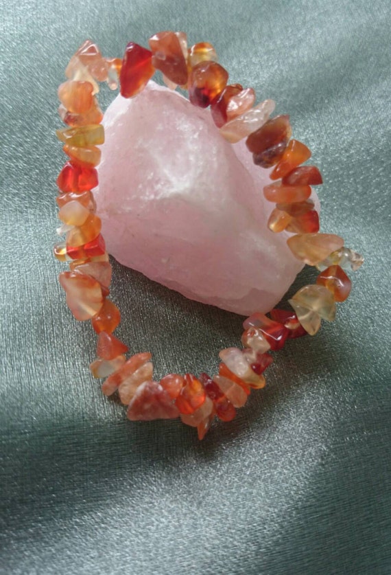 Carnelian crystal bracelet