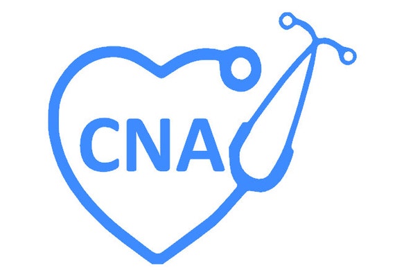 Cna Certified Nurses Aide Heart Stethoscope Decal 3