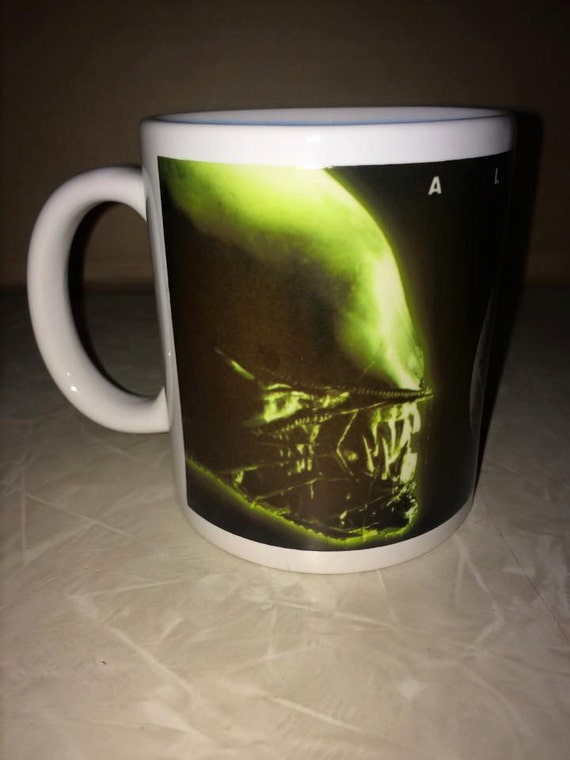 Alien Coffee Mug Glows In The Dark by ScreamForMeInc on Etsy