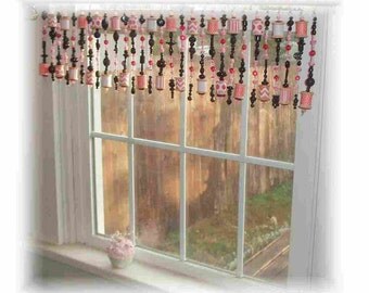 Flirty Sewing Room Window Valance Curtain Treatment