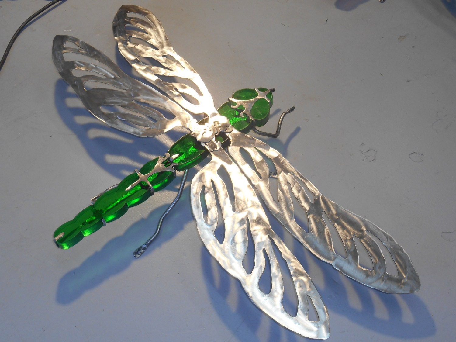 Large Dragonfly Garden sculpture Giant Dragonfly Stained