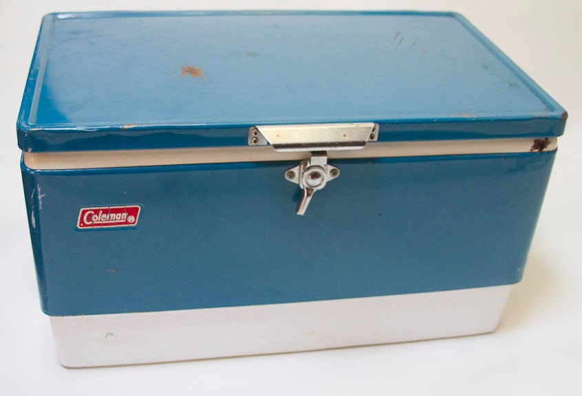 Vintage Metal Coleman Cooler by lloydstreasures on Etsy