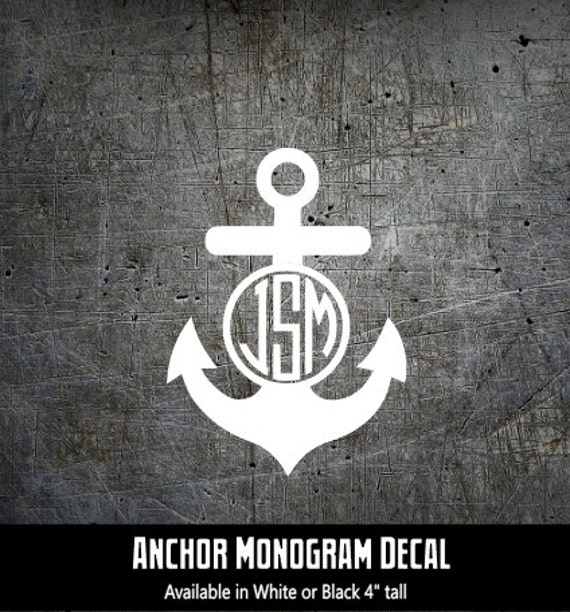 Download ANCHOR MONOGRAM DECAL Sticker by defenderdecals on Etsy