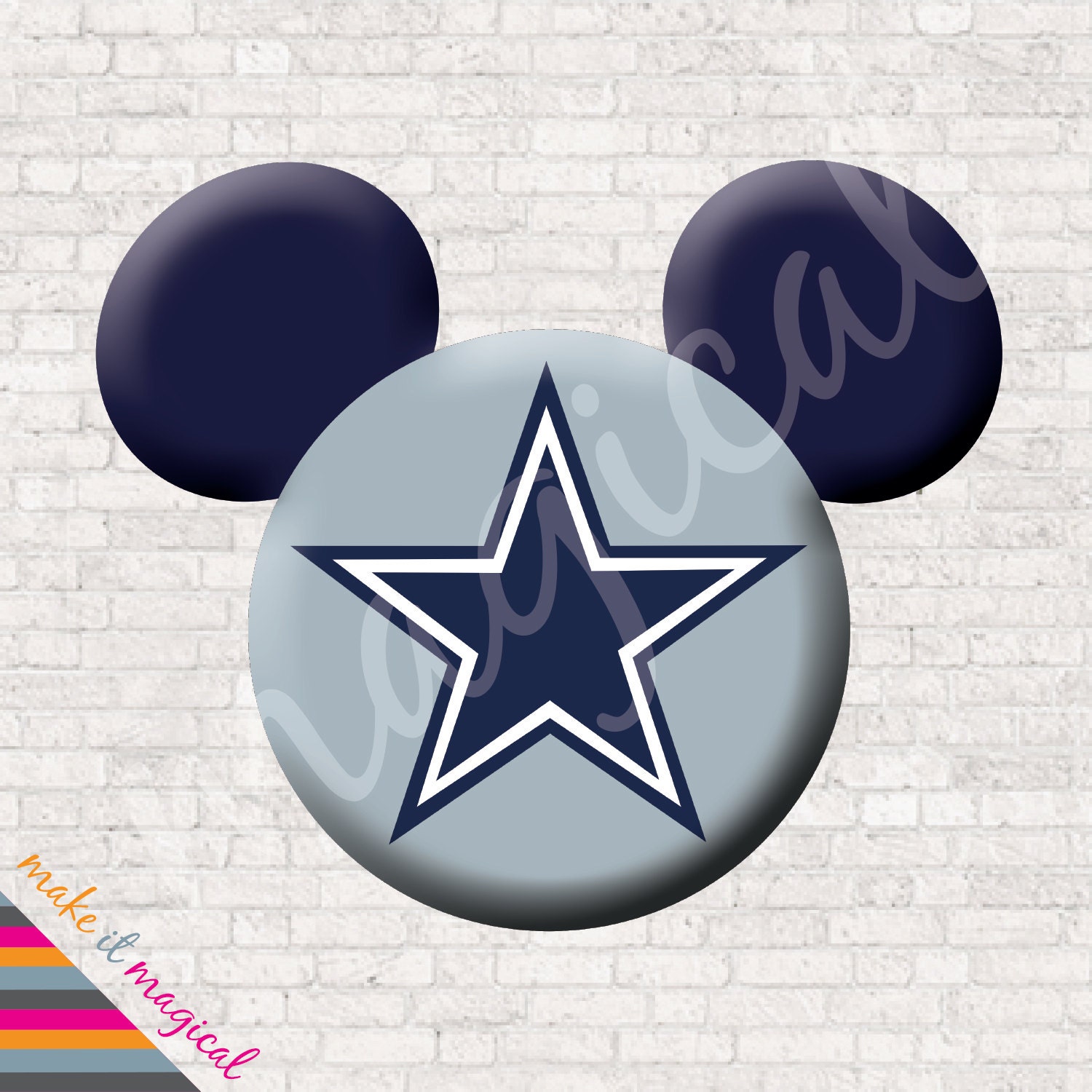 Dallas Cowboys Mickey Mouse Head Digital Download dallas