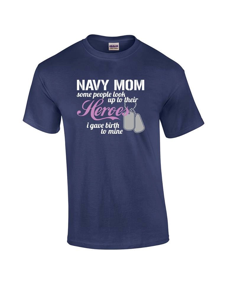Navy Mom T-Shirt Navy Mom shirt Military Mom Shirt Military