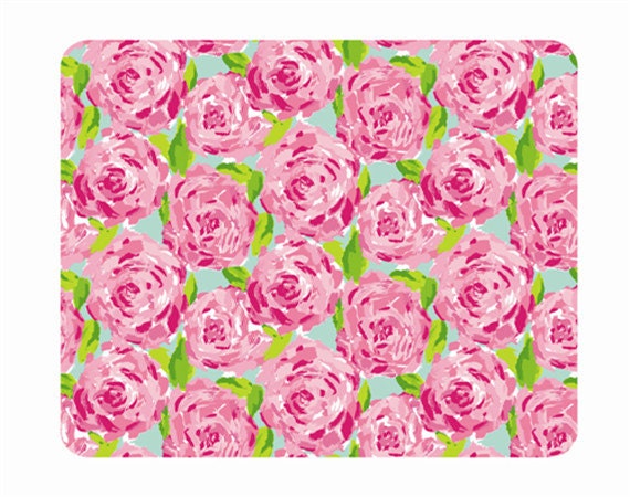 lilly pulitzer inspired mouse padPink roses Mousepad by Pinkyey