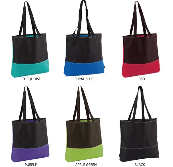 Color Block Tote Bag Blank Tote Bag Shopping Tote Bag Wedding Tote Bag ...