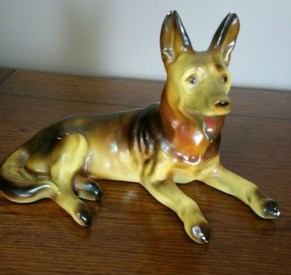 vintage german shepherd figurine