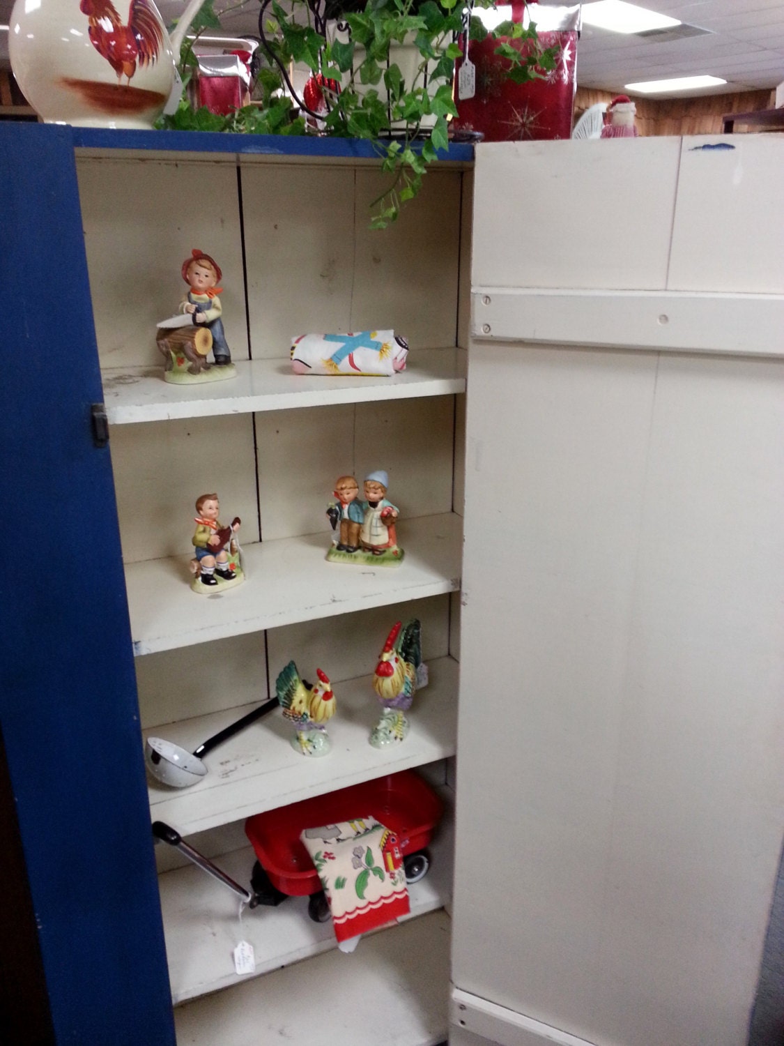 Perfect Vintage Addition for Any Location is this Blue and White