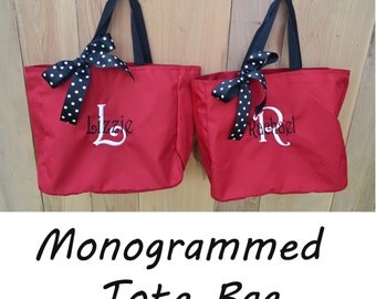 ... Gift Tote Bags Monogrammed Tote, Bridesmaids Tote, Personalized Tote