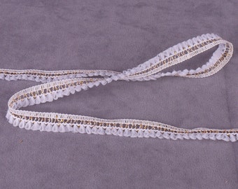 200 yds White and Gold Trim (T113W-FR)