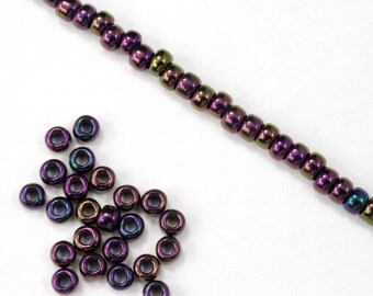 8/0 Metallic Purple Iris Seed Bead (40 gram) #JFP003