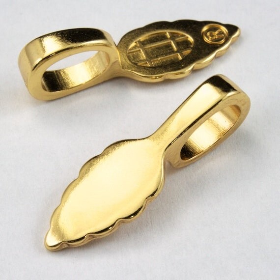 25mm Gold Tone GlueOn Bail MAA012 by GeneralBead on Etsy