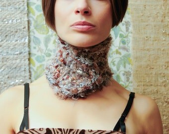 Silver Frost Twigs Neckwarmer