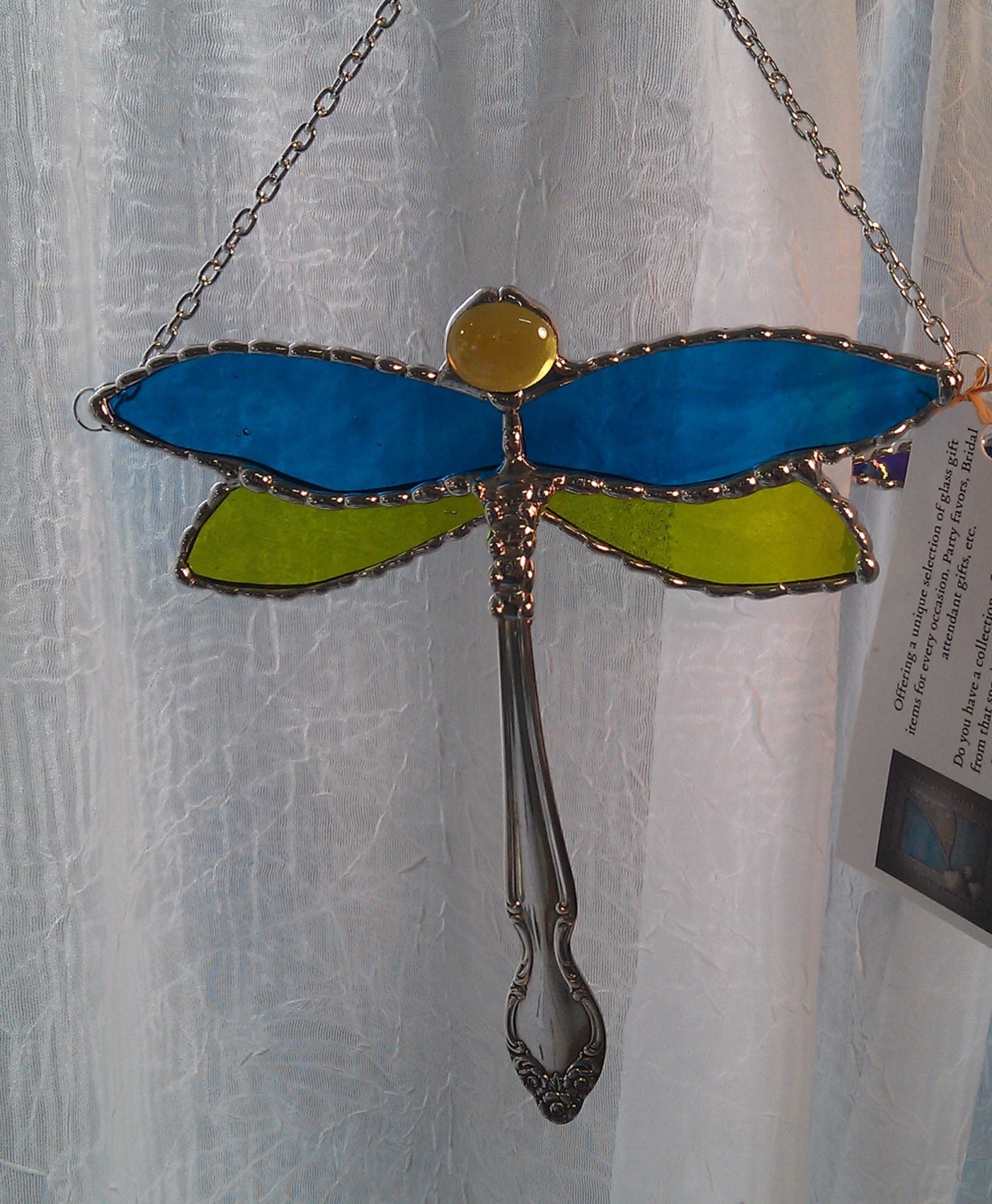 Stained Glass Dragonfly Suncatcher Dragonfly Ornament Spoon