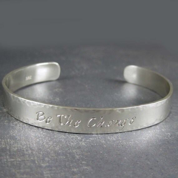 Personalized bracelet for Him engraved bracelet by TwoSilverMoons