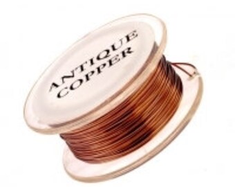 21 Feet Antique Copper Craft Wire Non Tarnish 18 Gauge Half Hard Round Jewelry Supplies Findings