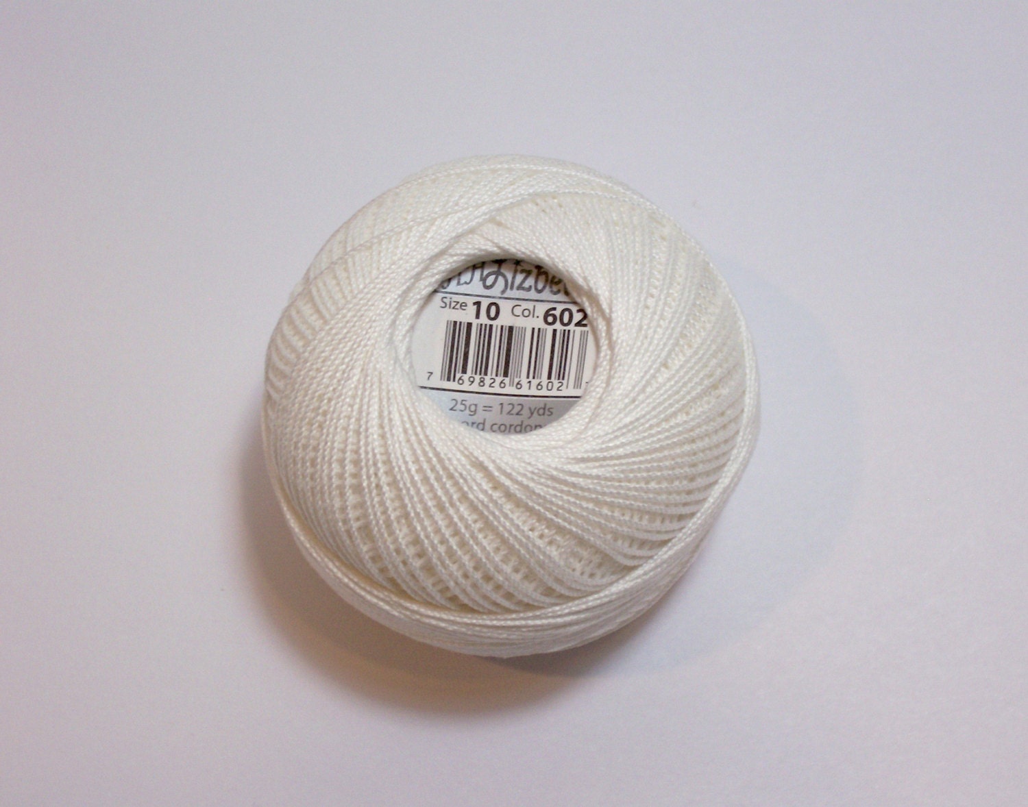 Ivory Crochet Thread Lizbeth Size 10 Cotton by GriffithGardens
