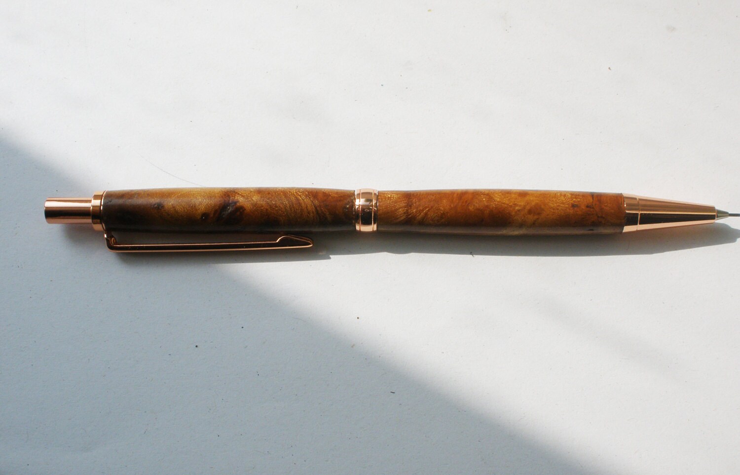 elm burl turned wood mechanical pencil by tinyminds on Etsy