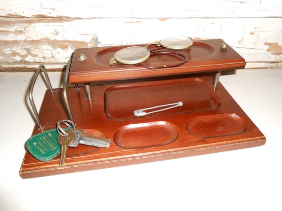 Vintage Wood Vanity Tray Men's Vanity Tray Vintage Valet