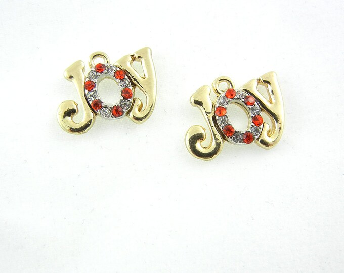 Pair of Gold-tone Joy Charms